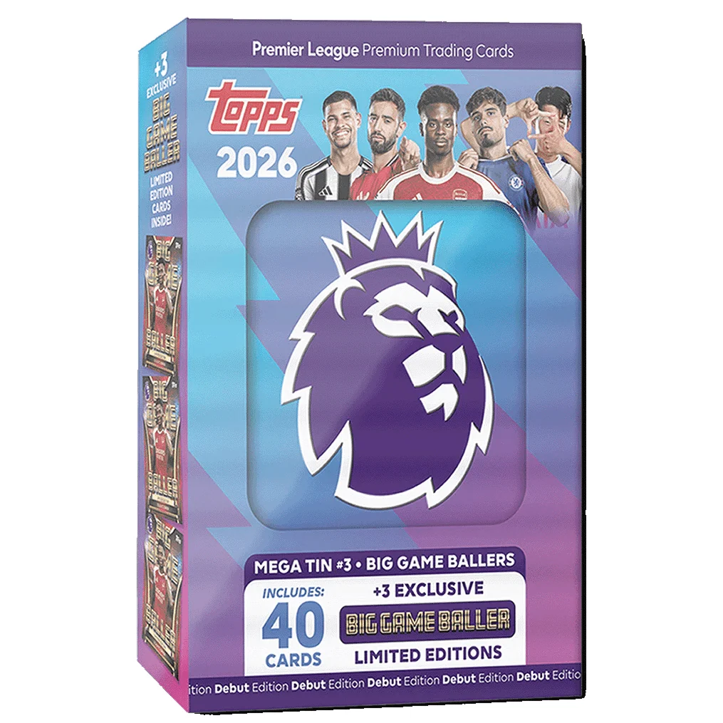 topps premier league 2026 debut edition mega tin
